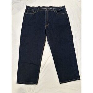 Levi's 550 Jeans Men's 50x29 (Actual 48x26) Blue Dark Wash Relaxed Fit Stretch
